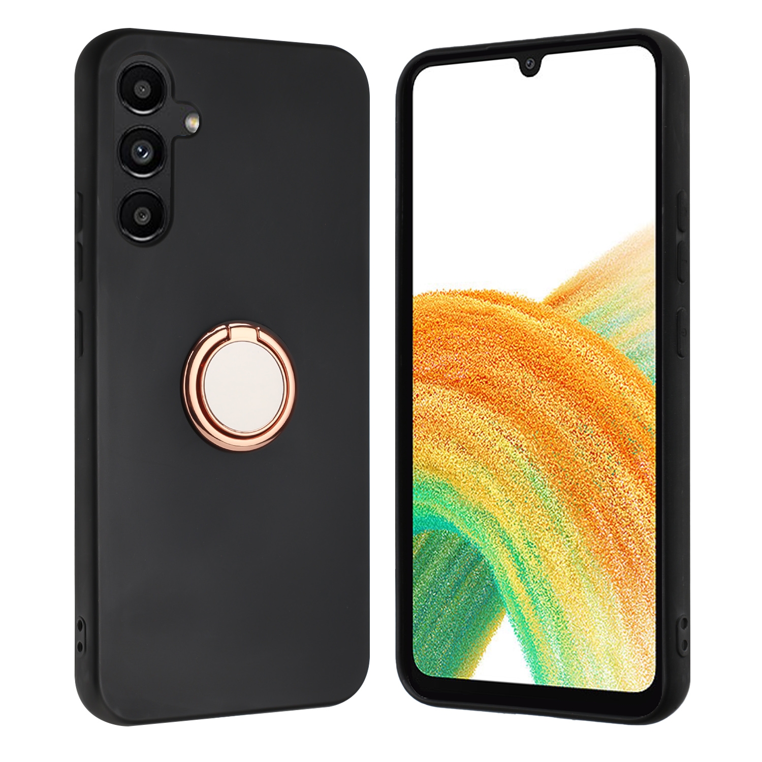 For Samsung Galaxy S24 FE 5G Matte Ring Holder TPU Phone Case(Rose Gold) For Samsung Galaxy S24 FE 5G Matte Ring Holder TPU Phone Case(Rose Gold)