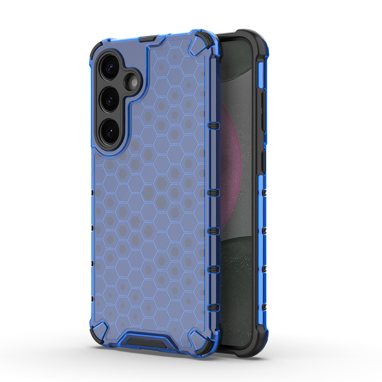 For Samsung Galaxy S25+ 5G Honeycomb Shockproof Phone Case(Blue) For Samsung Galaxy S25+ 5G Honeycomb Shockproof Phone Case(Blue)