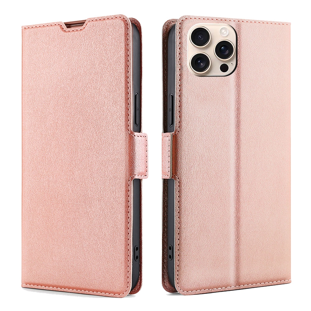 For iPhone 16 Pro Ultra-thin Voltage Side Buckle Horizontal Flip Leather Phone Case(Rose Gold) For iPhone 16 Pro Ultra-thin Voltage Side Buckle Horizontal Flip Leather Phone Case(Rose Gold)