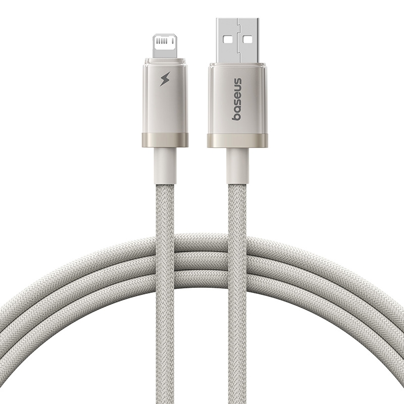Baseus Titanium Alloy Series 2.4A USB to 8 Pin Fast Charging Cable, Length:1m(Gold) Baseus Titanium Alloy Series 2.4A USB to 8 Pin Fast Charging Cable, Length:1m(Gold)