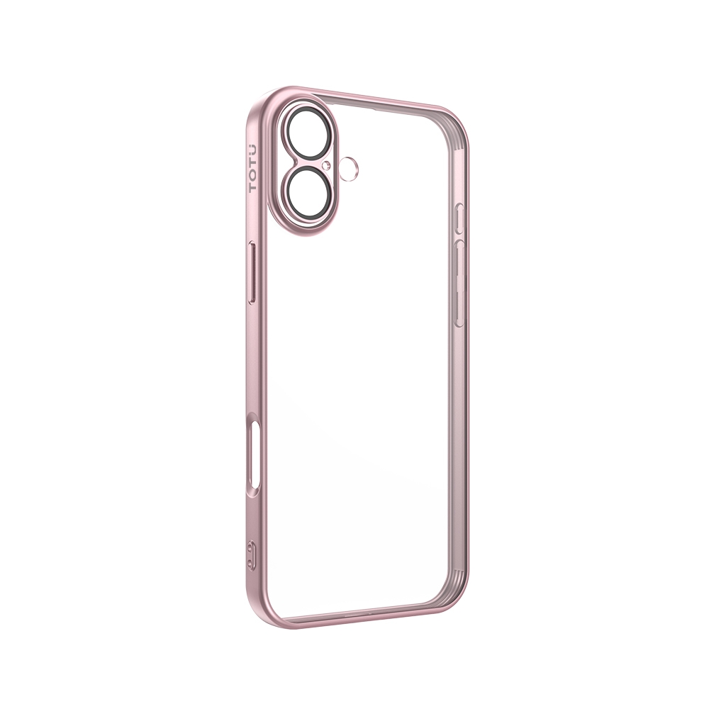 For iPhone 16 TOTU PC-2 Soft Jane Series Electroplated TPU Phone Case with Lens Film(Pink) For iPhone 16 TOTU PC-2 Soft Jane Series Electroplated TPU Phone Case with Lens Film(Pink)