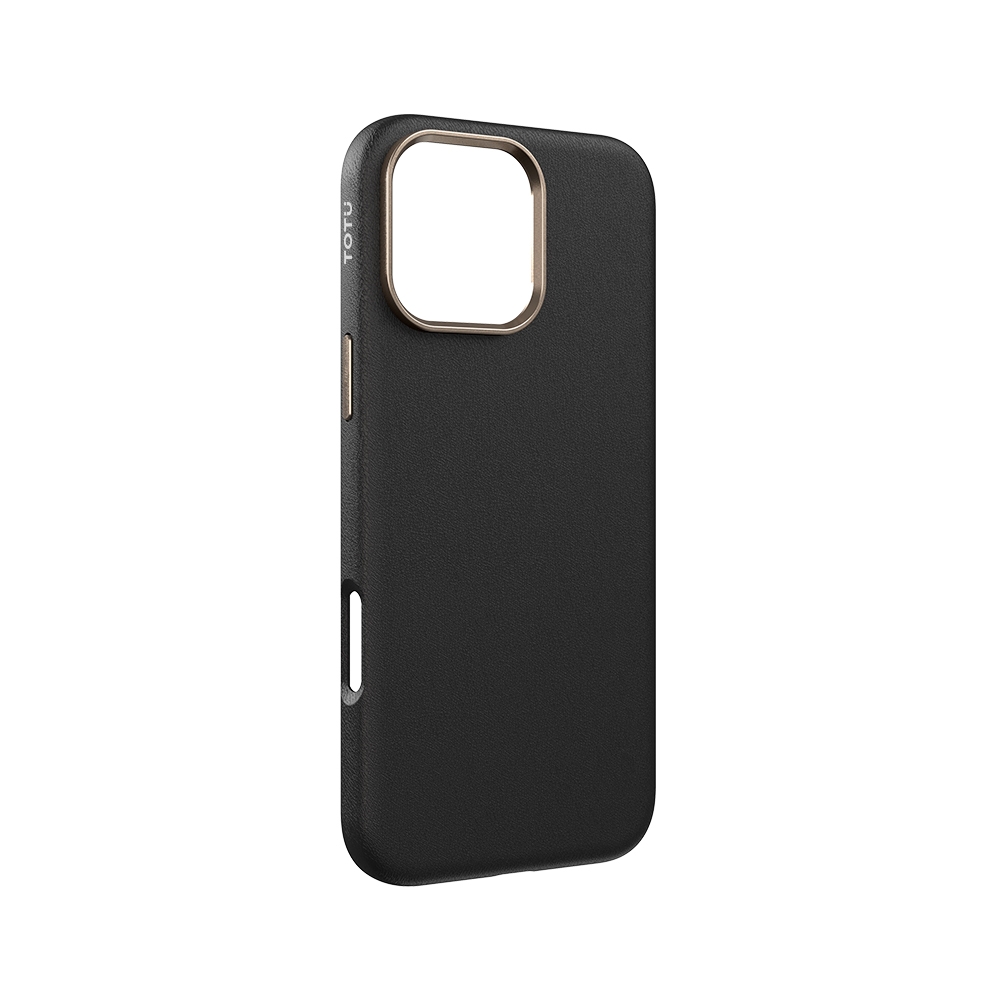 For iPhone 16 Pro TOTU PC-17 Mulsanne Series Plain Leather MagSafe Magnetic Phone Case(Black) For iPhone 16 Pro TOTU PC-17 Mulsanne Series Plain Leather MagSafe Magnetic Phone Case(Black)