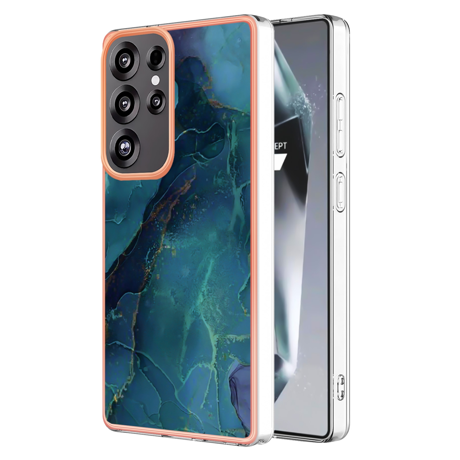For Samsung Galaxy S25 Ultra 5G Electroplating Marble Dual-side IMD Phone Case(Green 017) For Samsung Galaxy S25 Ultra 5G Electroplating Marble Dual-side IMD Phone Case(Green 017)