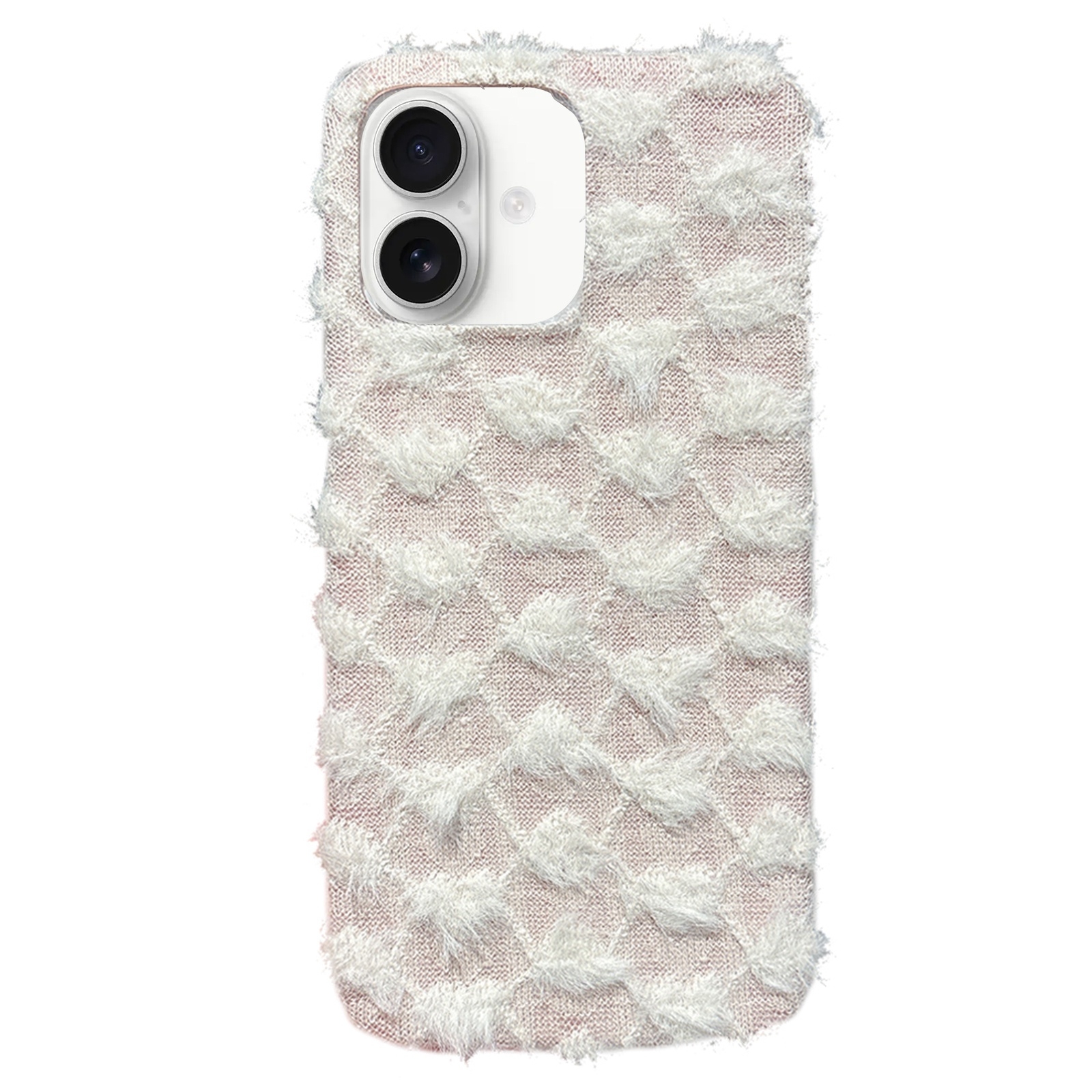 For iPhone 16 Plus Dot Plush TPU Phone Case(White) For iPhone 16 Plus Dot Plush TPU Phone Case(White)