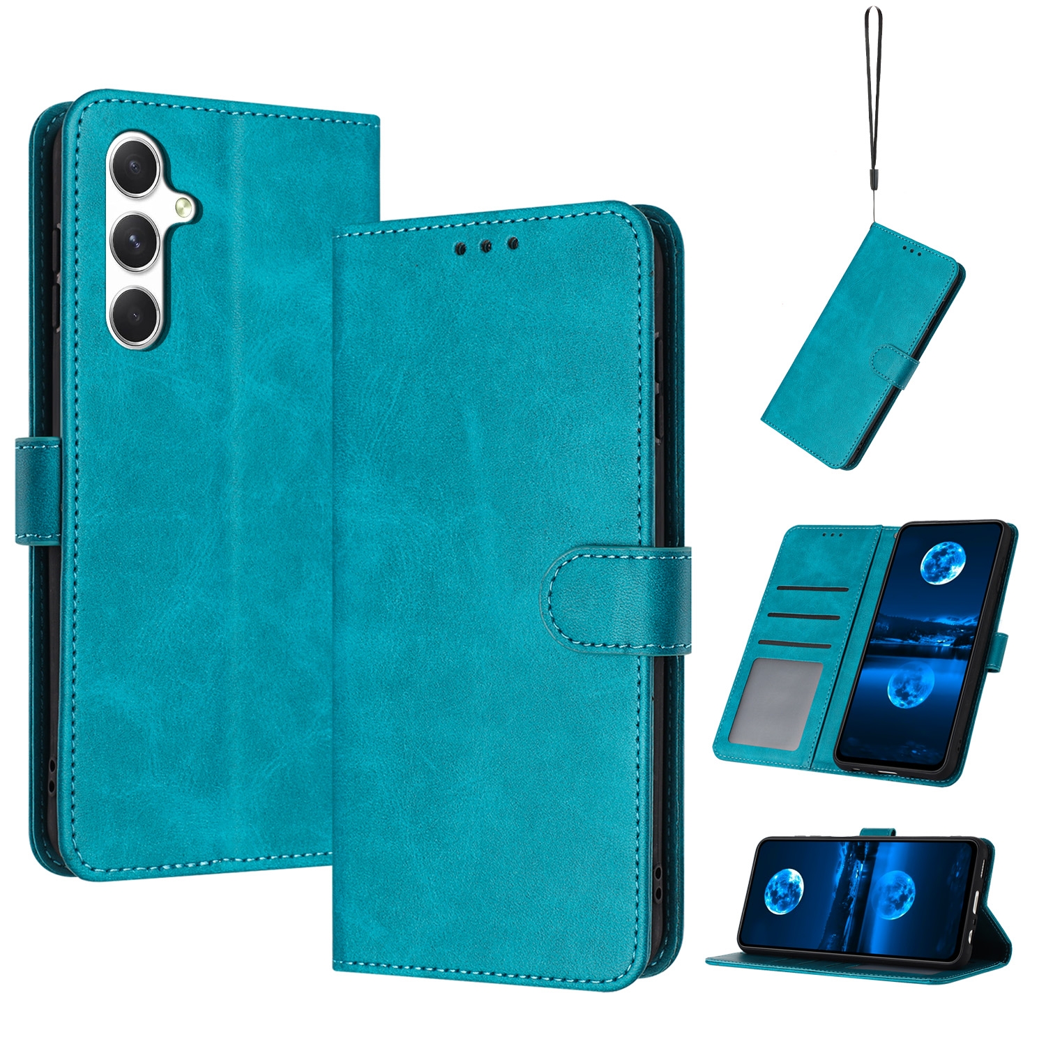 For Samsung Galaxy S25 / S24 5G Solid Calf Texture Flip Leather Phone Case(Green) For Samsung Galaxy S25 / S24 5G Solid Calf Texture Flip Leather Phone Case(Green)