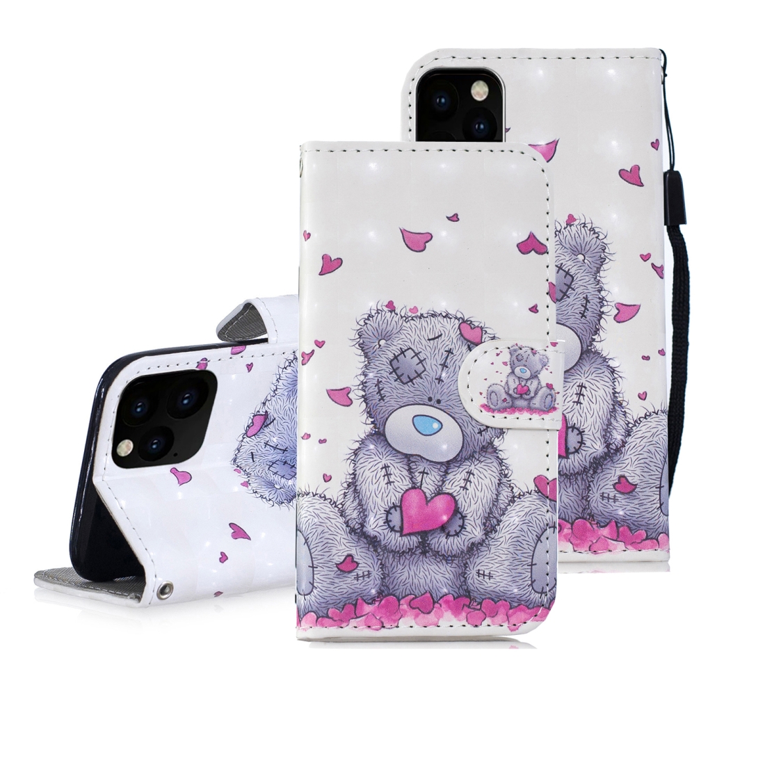 For For iPhone 12 Pro Max 3D Painted Pattern Horizontal Flip Leather Case with Holder & Wallet & Card slot & Lanyard(Love Panda) For For iPhone 12 Pro Max 3D Painted Pattern Horizontal Flip Leather Case with Holder & Wallet & Card slot & Lanyard(Love Panda)