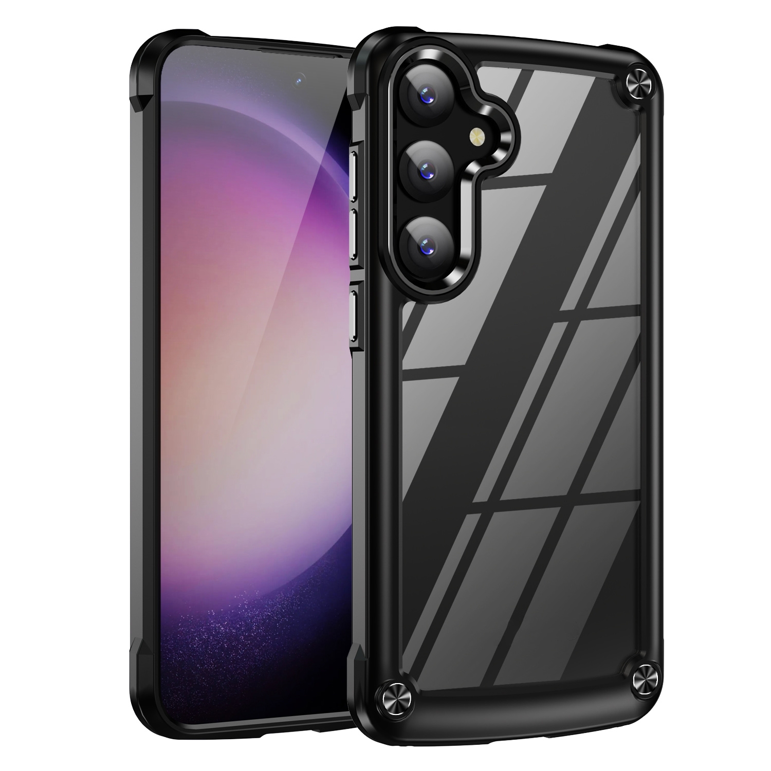 For Samsung Galaxy S25+ 5G TPU + PC Lens Protection Phone Case(Black) For Samsung Galaxy S25+ 5G TPU + PC Lens Protection Phone Case(Black)