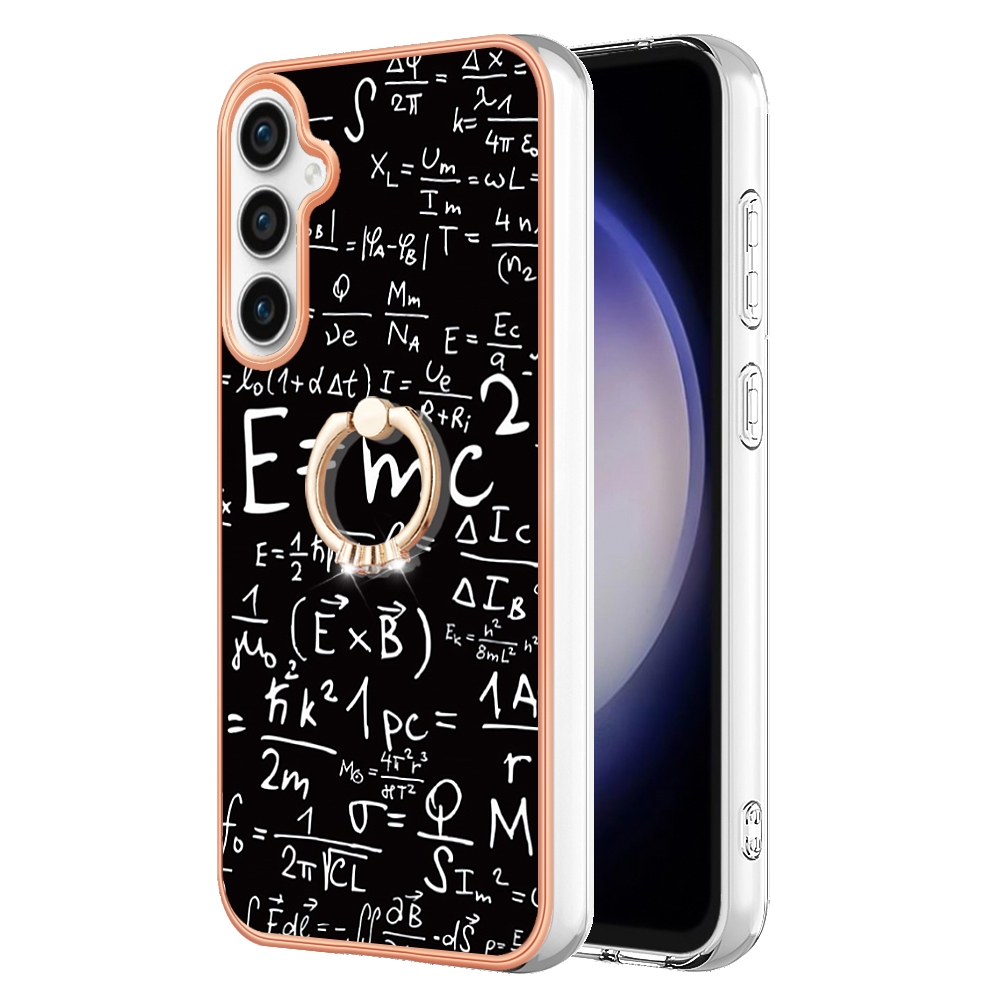 For Samsung Galaxy S24 FE 5G Electroplating Dual-side IMD Phone Case with Ring Holder(Equation) For Samsung Galaxy S24 FE 5G Electroplating Dual-side IMD Phone Case with Ring Holder(Equation)