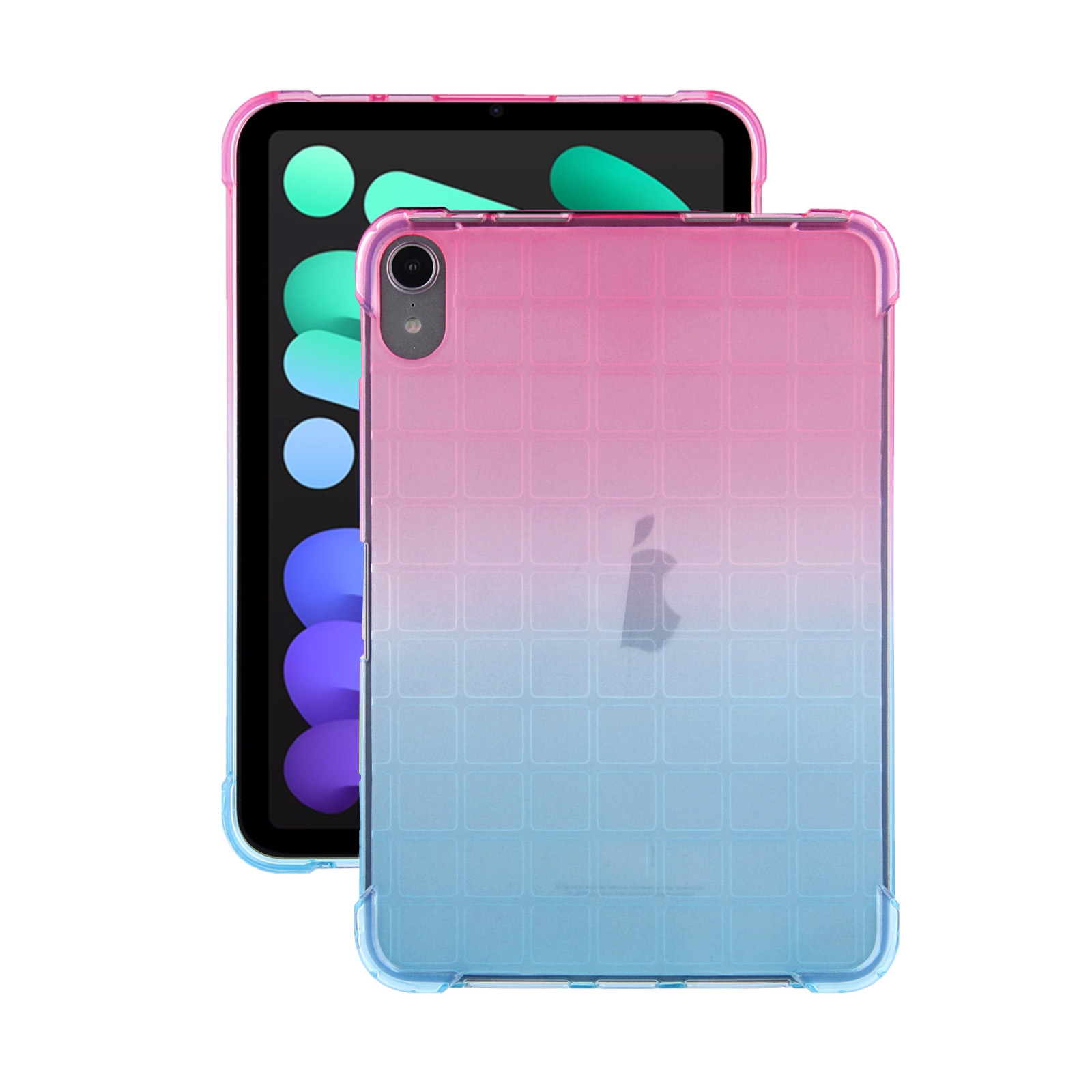 For iPad mini 6 / mini 2024 Square Gradient TPU Tablet Case(Pink Gradient Green) For iPad mini 6 / mini 2024 Square Gradient TPU Tablet Case(Pink Gradient Green)