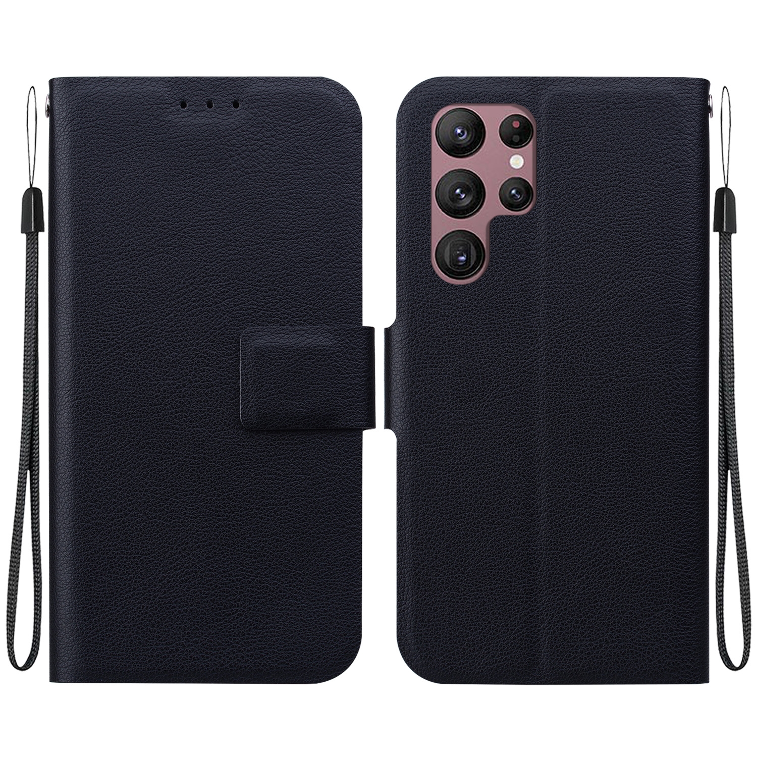 For Samsung Galaxy S22 5G Ultra-thin Voltage Magnetic Buckle Leather Phone Case(Black) For Samsung Galaxy S22 5G Ultra-thin Voltage Magnetic Buckle Leather Phone Case(Black)