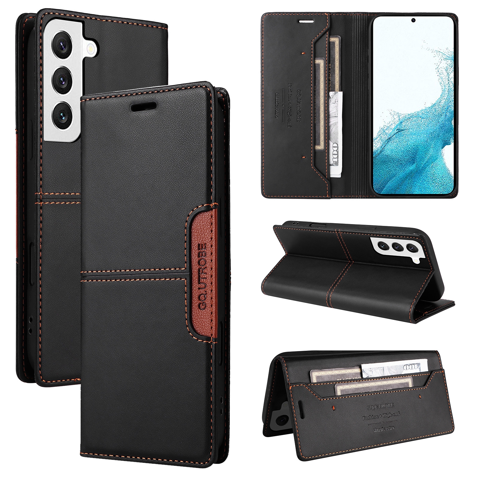 For Samsung Galaxy S21 Ultra 5G GQUTROBE G01 RFID Anti-theft Leather Phone Case(Black) For Samsung Galaxy S21 Ultra 5G GQUTROBE G01 RFID Anti-theft Leather Phone Case(Black)