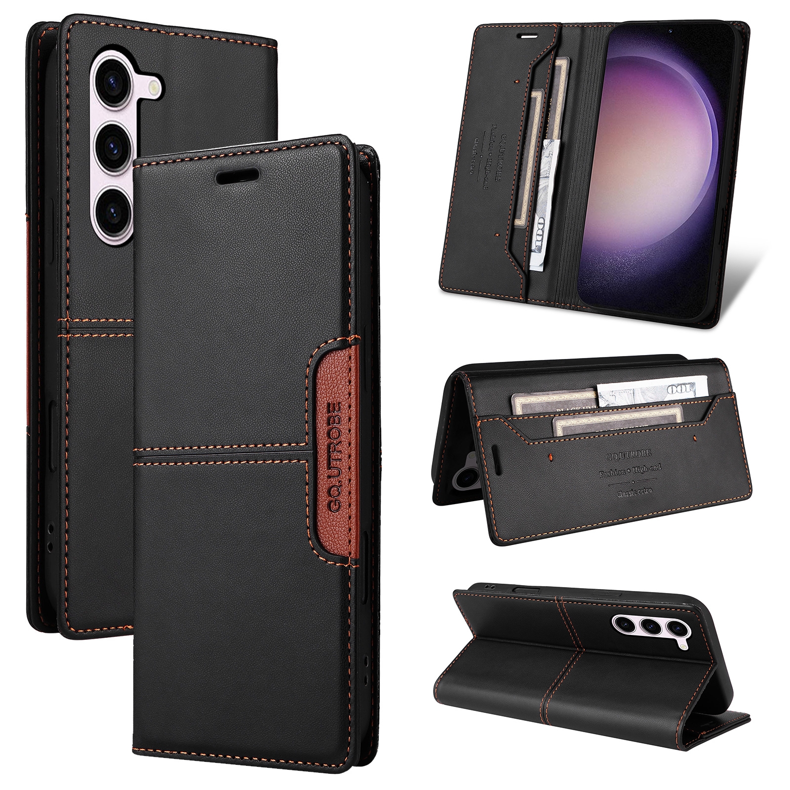 For Samsung Galaxy S23+ 5G GQUTROBE G01 RFID Anti-theft Leather Phone Case(Black) For Samsung Galaxy S23+ 5G GQUTROBE G01 RFID Anti-theft Leather Phone Case(Black)