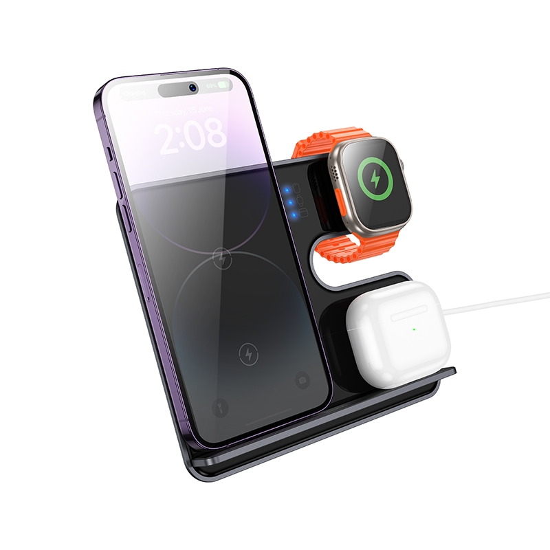 hoco CQ19 Falcon 3 in 1 Desktop Vertical Wireless Fast Charger(Tarnish) hoco CQ19 Falcon 3 in 1 Desktop Vertical Wireless Fast Charger(Tarnish)