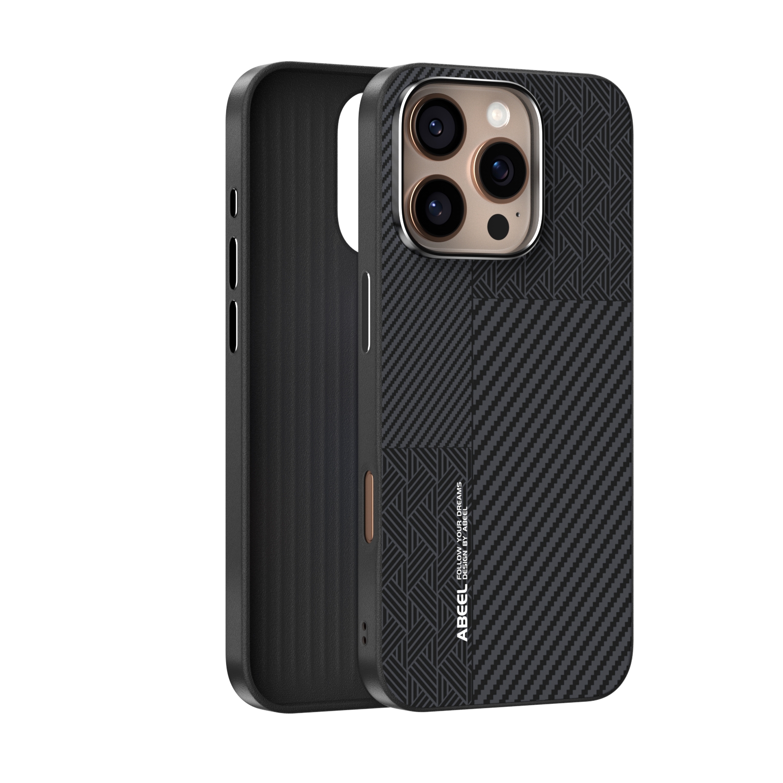 For iPhone 16 Pro ABEEL 6D Micro Relief MagSafe Magnetic Phone Case(Carbon Fiber Black) For iPhone 16 Pro ABEEL 6D Micro Relief MagSafe Magnetic Phone Case(Carbon Fiber Black)