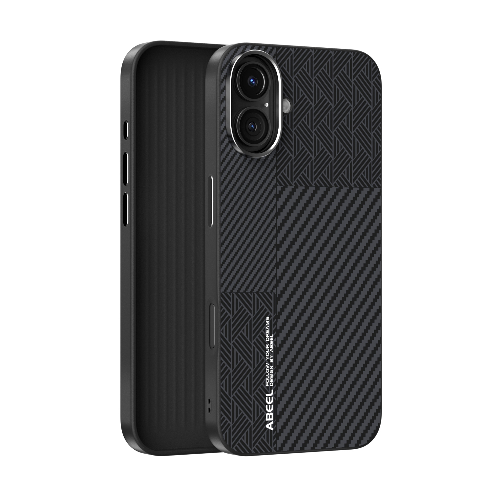 For iPhone 16 Plus ABEEL 6D Micro Relief MagSafe Magnetic Phone Case(Carbon Fiber Black) For iPhone 16 Plus ABEEL 6D Micro Relief MagSafe Magnetic Phone Case(Carbon Fiber Black)