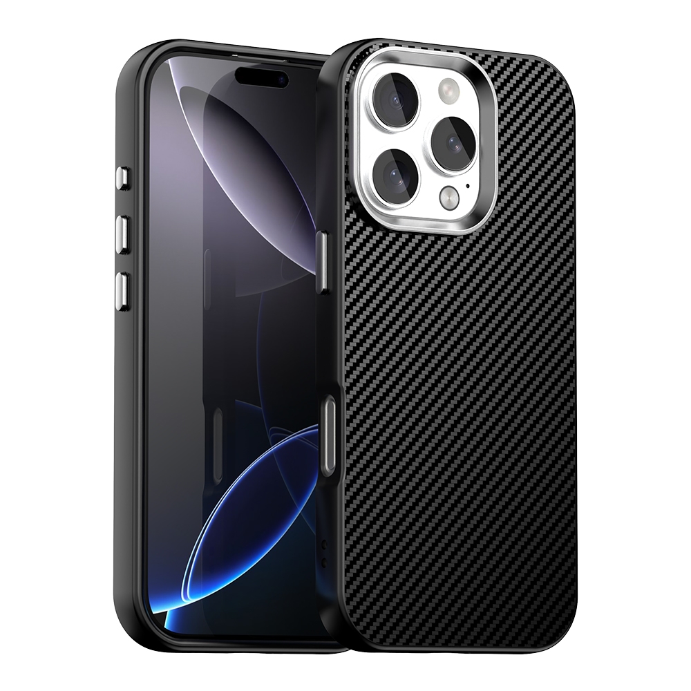 For iPhone 16 Pro Max Carbon Fiber Series IMD Phone Case(Black) For iPhone 16 Pro Max Carbon Fiber Series IMD Phone Case(Black)