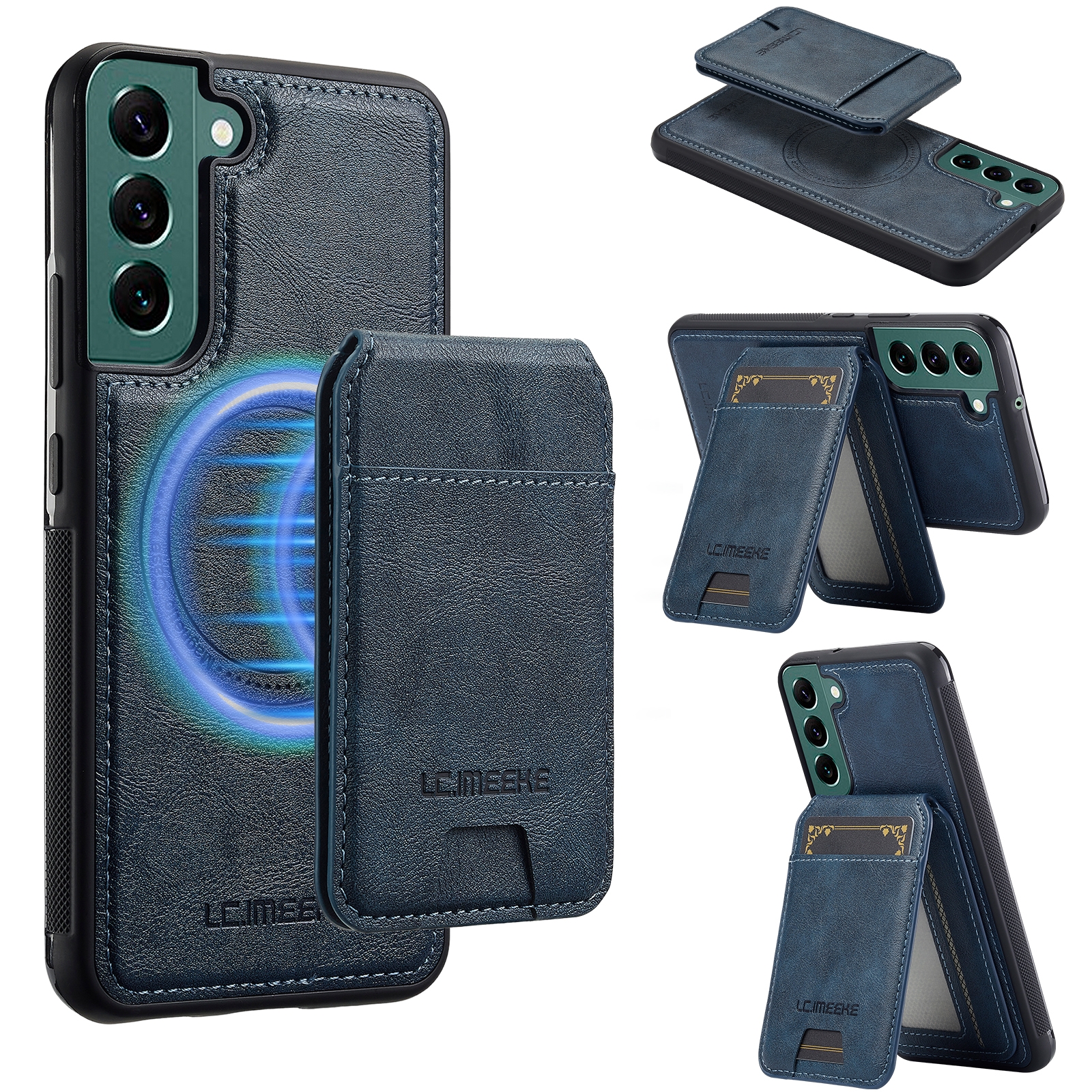 For Samsung Galaxy S20 FE LC.IMEEKE L3 Series Detachable RFID Card Bag Magsafe Phone Case(Blue) For Samsung Galaxy S20 FE LC.IMEEKE L3 Series Detachable RFID Card Bag Magsafe Phone Case(Blue)