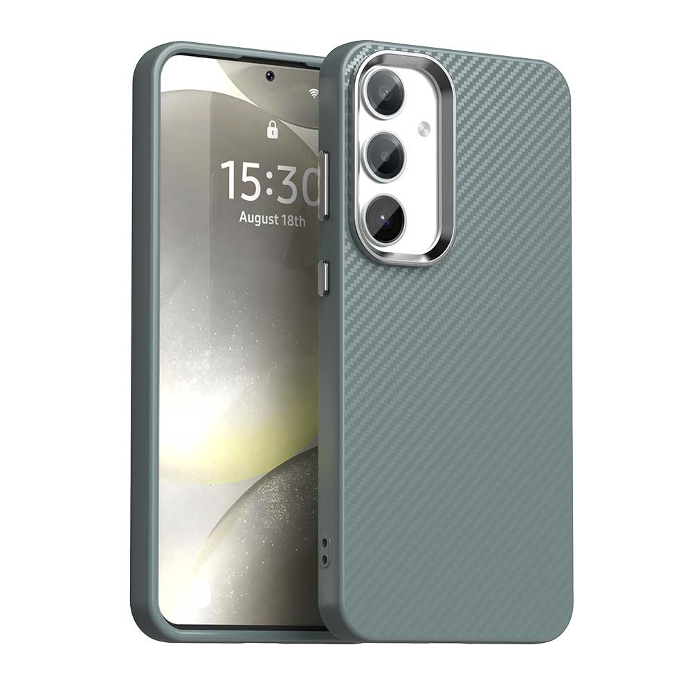For Samsung Galaxy S25+ 5G Carbon Fiber Series IMD Phone Case(Grey) For Samsung Galaxy S25+ 5G Carbon Fiber Series IMD Phone Case(Grey)