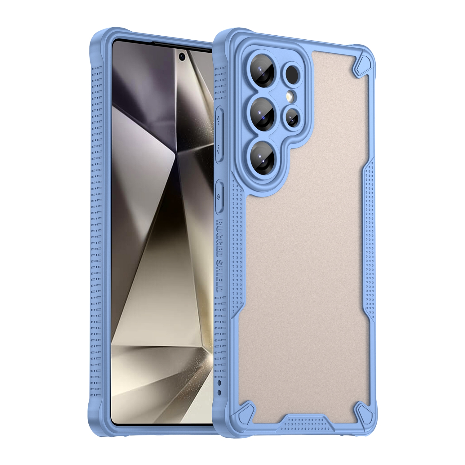 For Samsung Galaxy S25 Ultra 5G Armor Glaze PC Hybrid TPU Phone Case(Blue) For Samsung Galaxy S25 Ultra 5G Armor Glaze PC Hybrid TPU Phone Case(Blue)