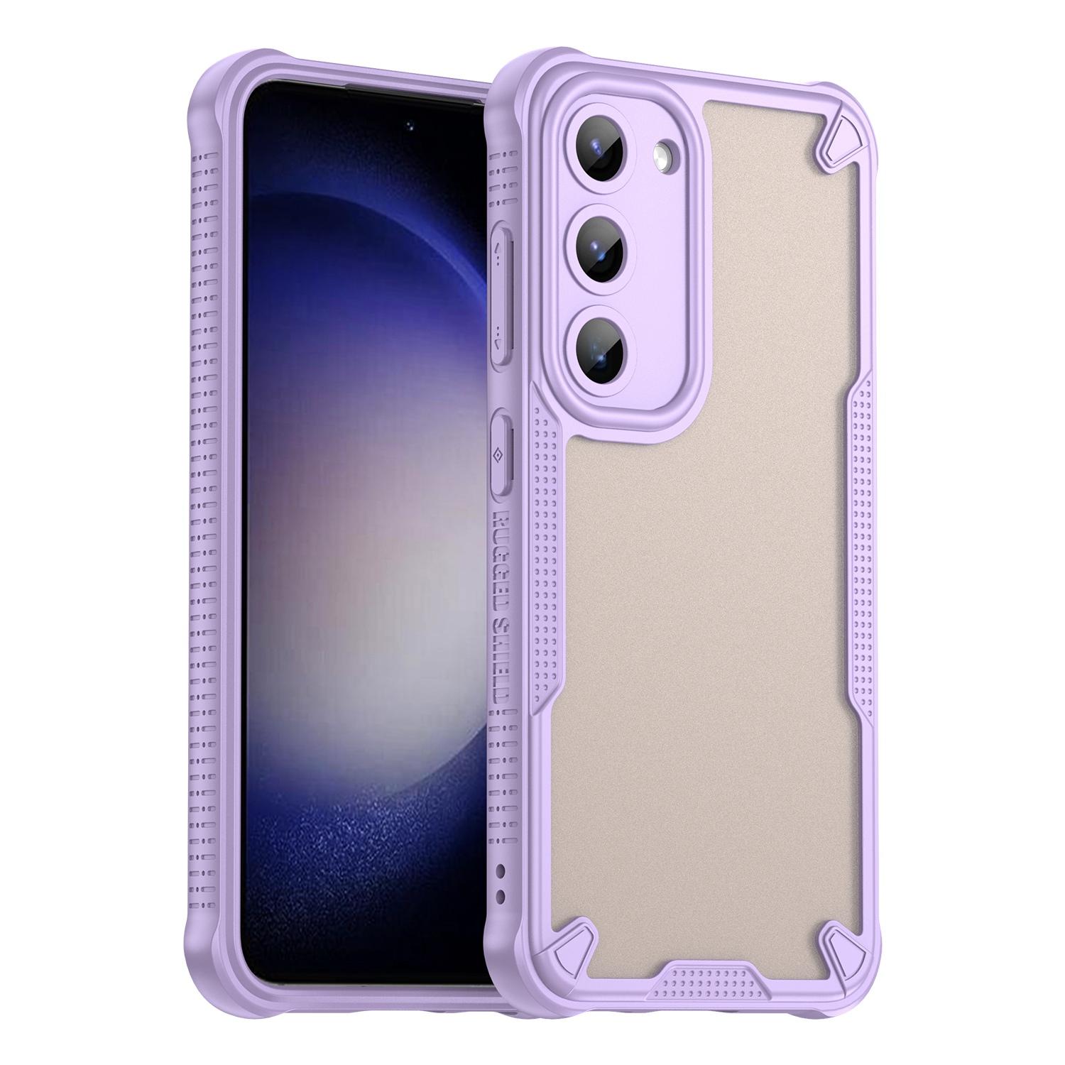 For Samsung Galaxy S23+ 5G Armor Glaze PC Hybrid TPU Phone Case(Purple) For Samsung Galaxy S23+ 5G Armor Glaze PC Hybrid TPU Phone Case(Purple)