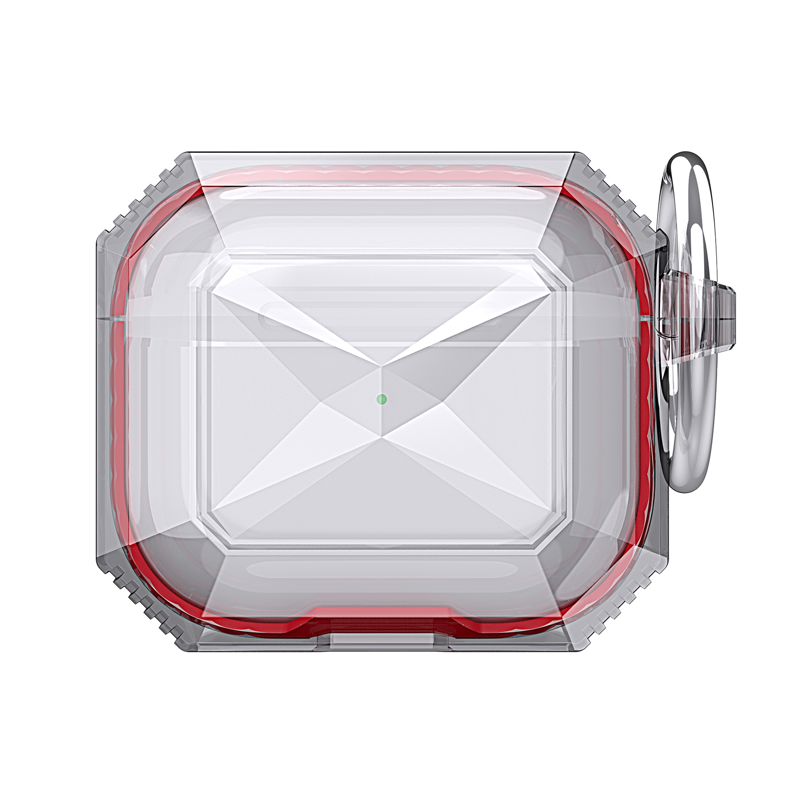 Transparent Two-color Anti-fall TPU Earphones Protective Case with Hook For AirPods 4(Red) Transparent Two-color Anti-fall TPU Earphones Protective Case with Hook For AirPods 4(Red)