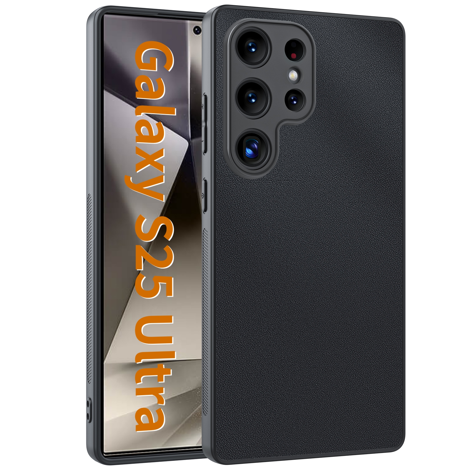 For Samsung Galaxy S24 Ultra 5G Ultra-thin Plain Skin Leather Phone Case(Black) For Samsung Galaxy S24 Ultra 5G Ultra-thin Plain Skin Leather Phone Case(Black)