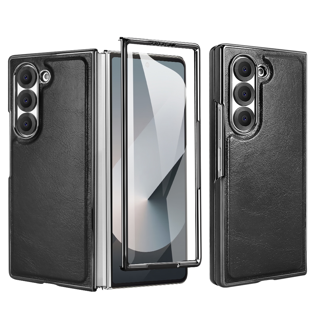 For Samsung Galaxy Z Fold5 VIETAO Integrated MagSafe PU Phone Case(Black) For Samsung Galaxy Z Fold5 VIETAO Integrated MagSafe PU Phone Case(Black)