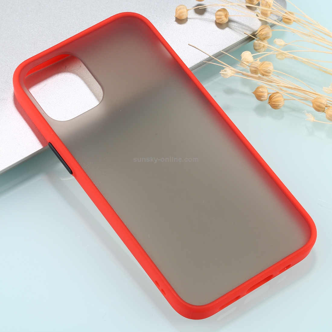 For iPhone 12 Pro Max Skin Feel Series Shockproof Frosted TPU + PC Protective Case(Red) For iPhone 12 Pro Max Skin Feel Series Shockproof Frosted TPU + PC Protective Case(Red)