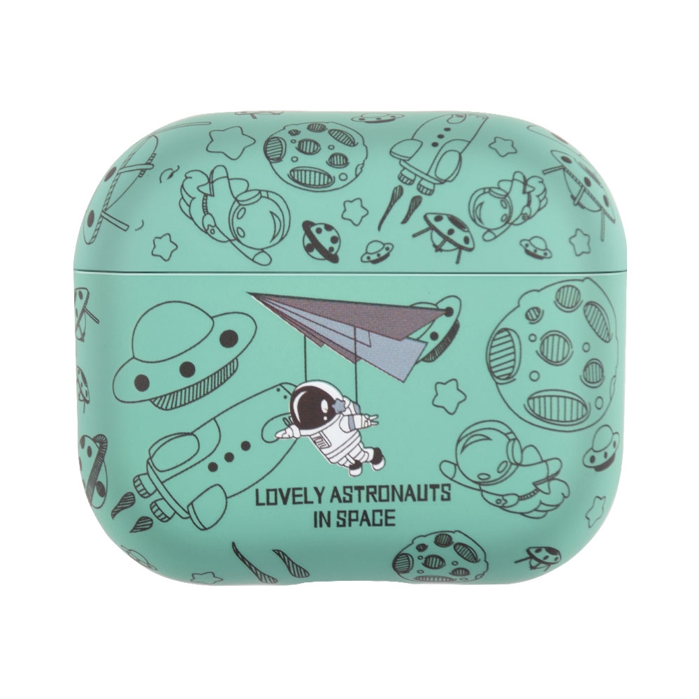 For AirPods 4 Astronaut Pattern TPU Earphones Protective Case(Green) For AirPods 4 Astronaut Pattern TPU Earphones Protective Case(Green)