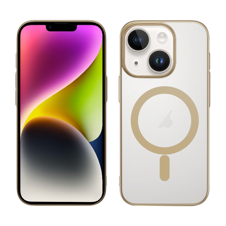 For iPhone 14 Nano Series PC MagSafe Phone Case(Desert Gold) For iPhone 14 Nano Series PC MagSafe Phone Case(Desert Gold)
