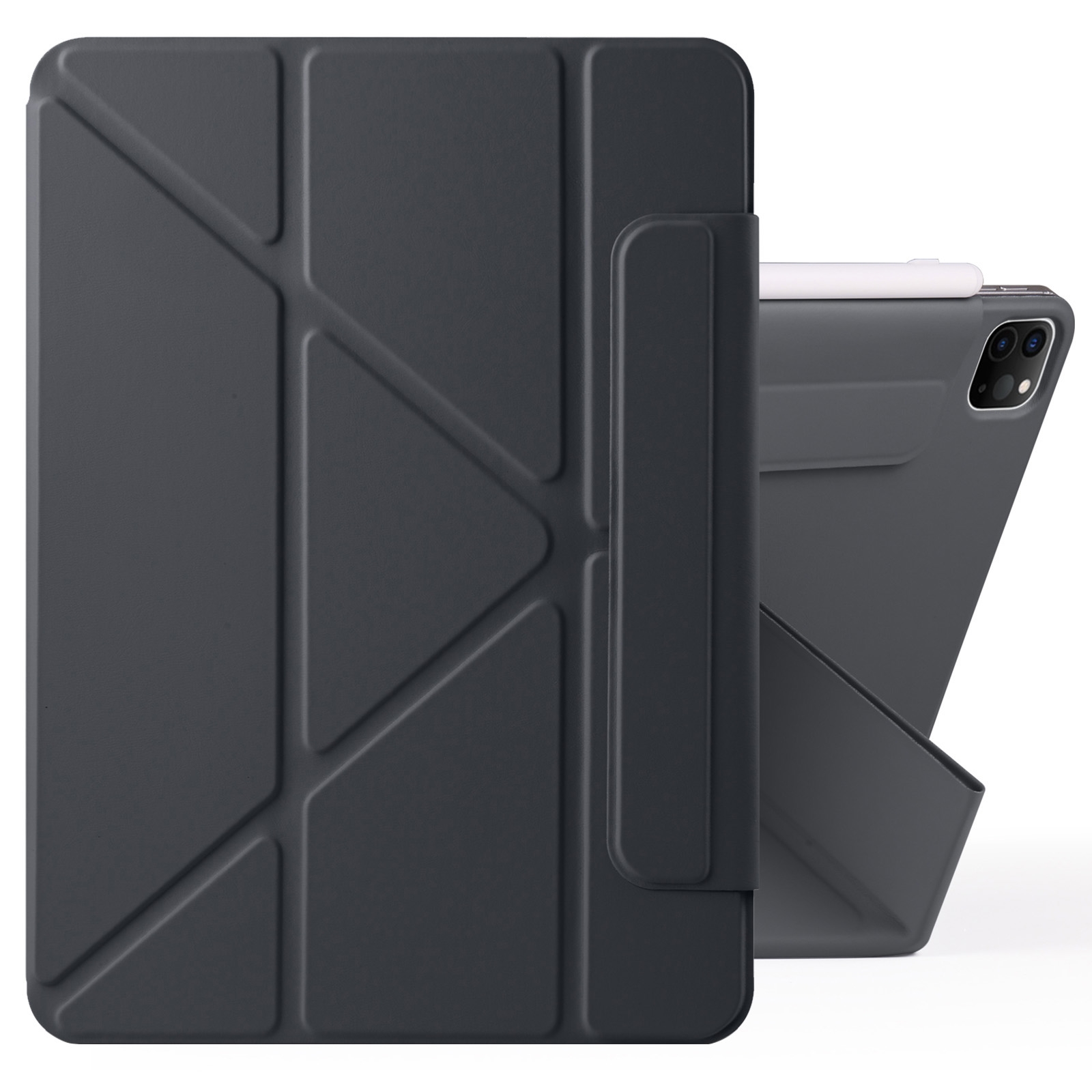 For iPad Pro 12.9 2022 / 2021 / 2020 Fixed Buckle Magnetic Deformation Leather Tablet Case(Black) For iPad Pro 12.9 2022 / 2021 / 2020 Fixed Buckle Magnetic Deformation Leather Tablet Case(Black)