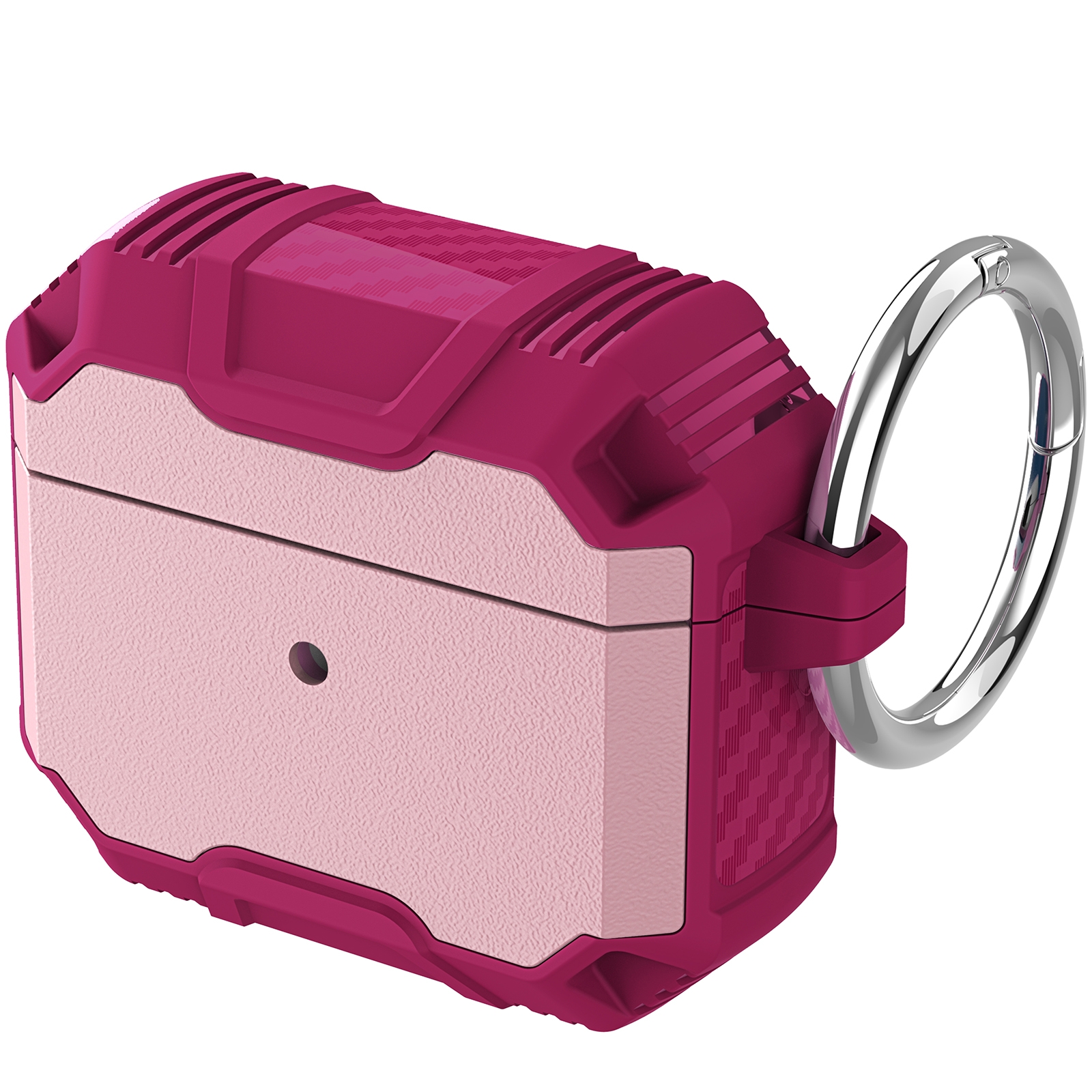 For AirPods 4 Wireless Earphones Shockproof Protective Case(Pink + Rose Red) For AirPods 4 Wireless Earphones Shockproof Protective Case(Pink + Rose Red)