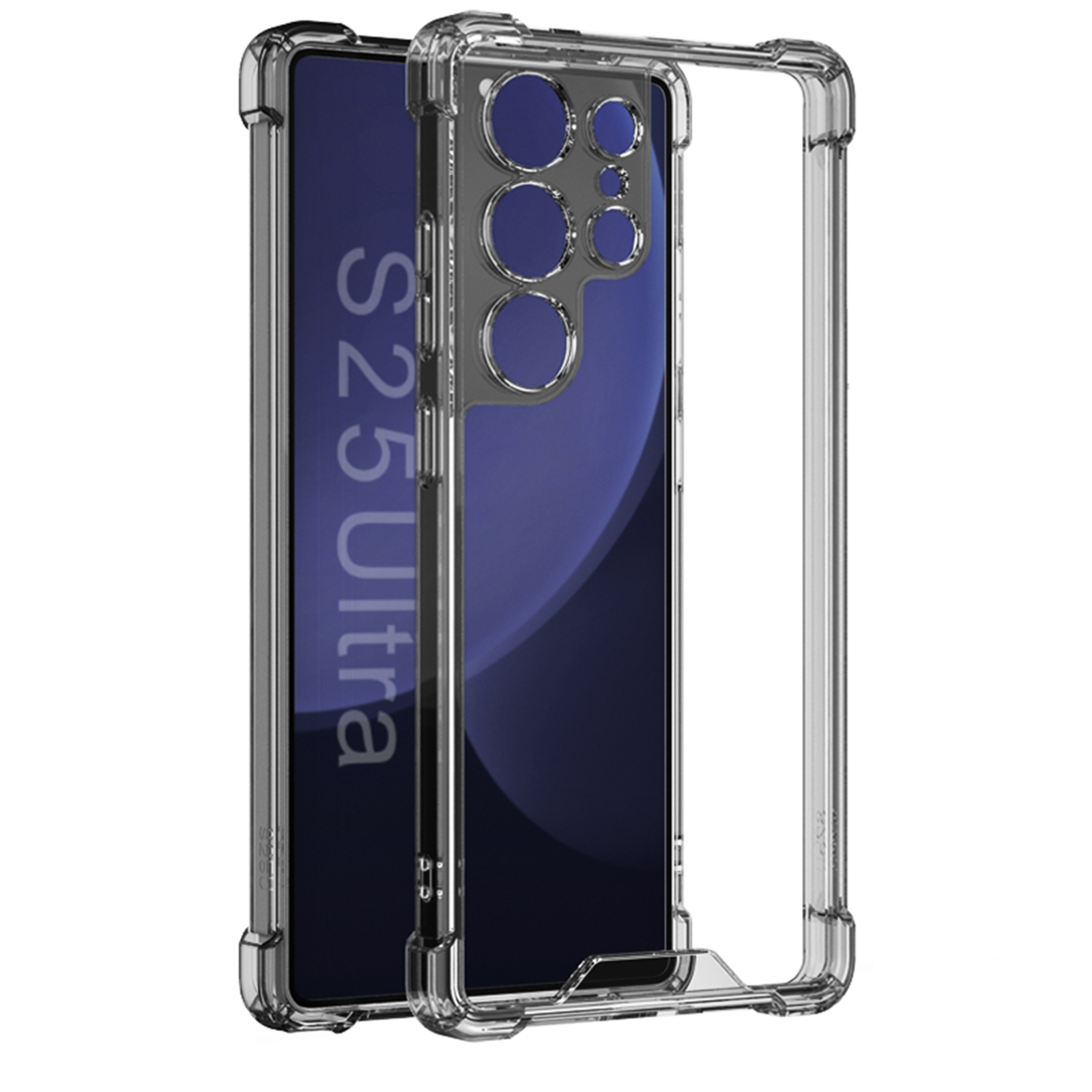 For Samsung Galaxy S25 Ultra 5G GKK Airbag Shockproof Full Coverage Phone Case(Transparent Black) For Samsung Galaxy S25 Ultra 5G GKK Airbag Shockproof Full Coverage Phone Case(Transparent Black)