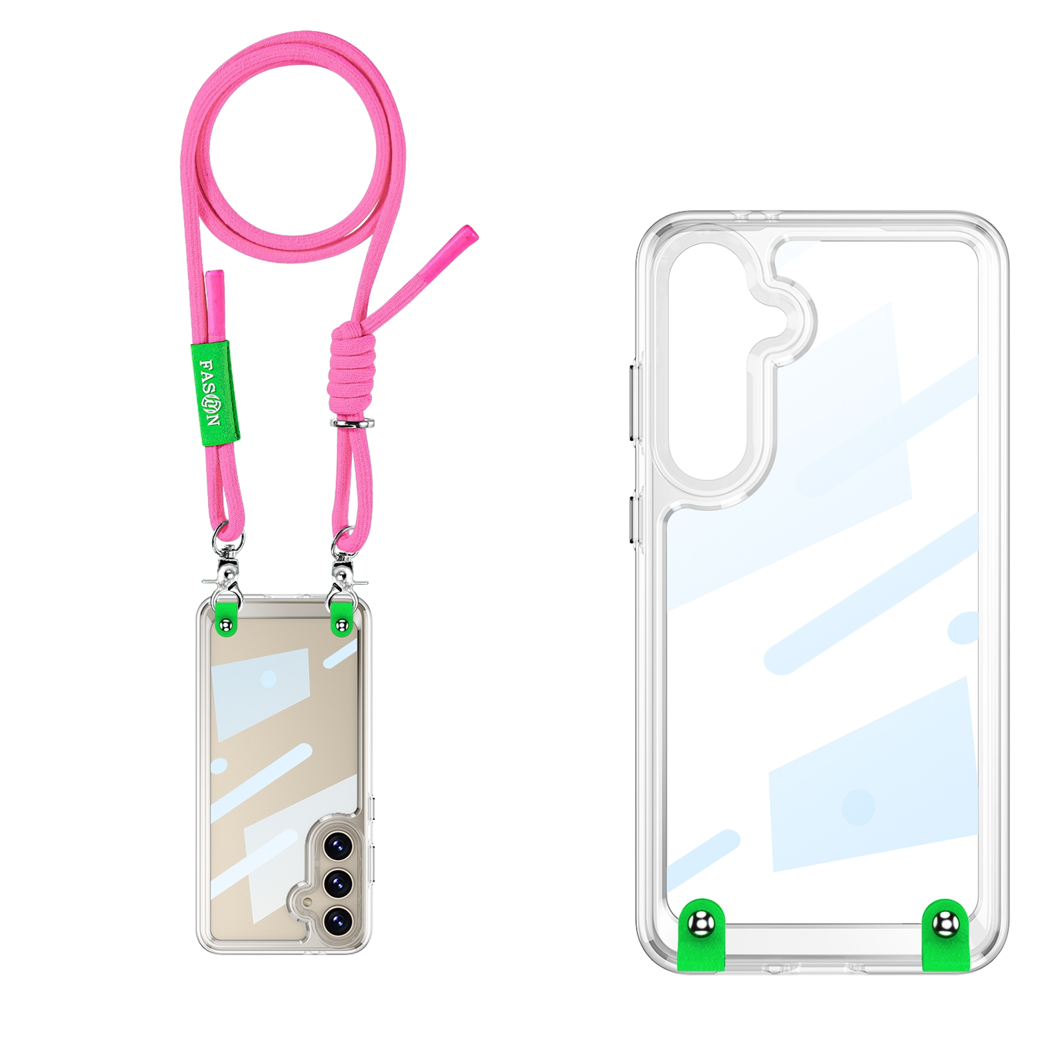For Samsung Galaxy S24 FE 5G GKK Space Series Full Coverage Phone Case with Crossbody Rope(Pink) For Samsung Galaxy S24 FE 5G GKK Space Series Full Coverage Phone Case with Crossbody Rope(Pink)