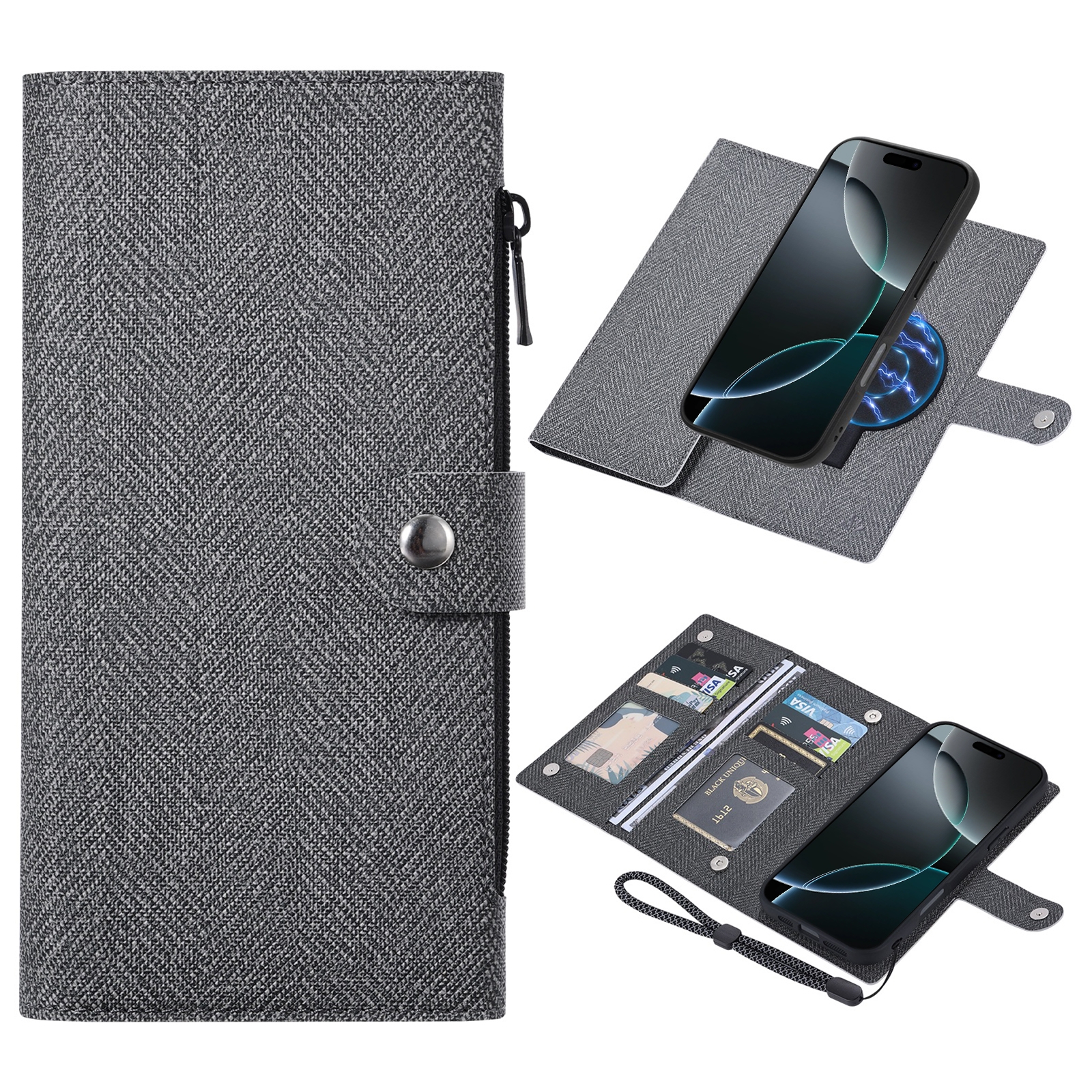 For iPhone 16 Pro ViLi GBS Series MagSafe Magnetic RFID Leather Flip Phone Case(Black) For iPhone 16 Pro ViLi GBS Series MagSafe Magnetic RFID Leather Flip Phone Case(Black)
