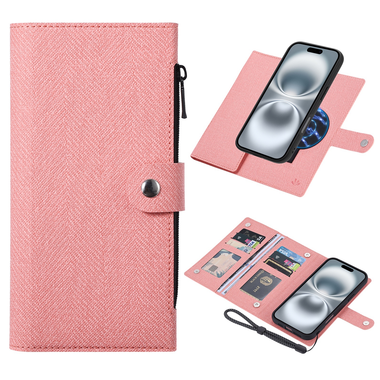 For iPhone 16 Plus ViLi GBS Series MagSafe Magnetic RFID Leather Flip Phone Case(Pink) For iPhone 16 Plus ViLi GBS Series MagSafe Magnetic RFID Leather Flip Phone Case(Pink)