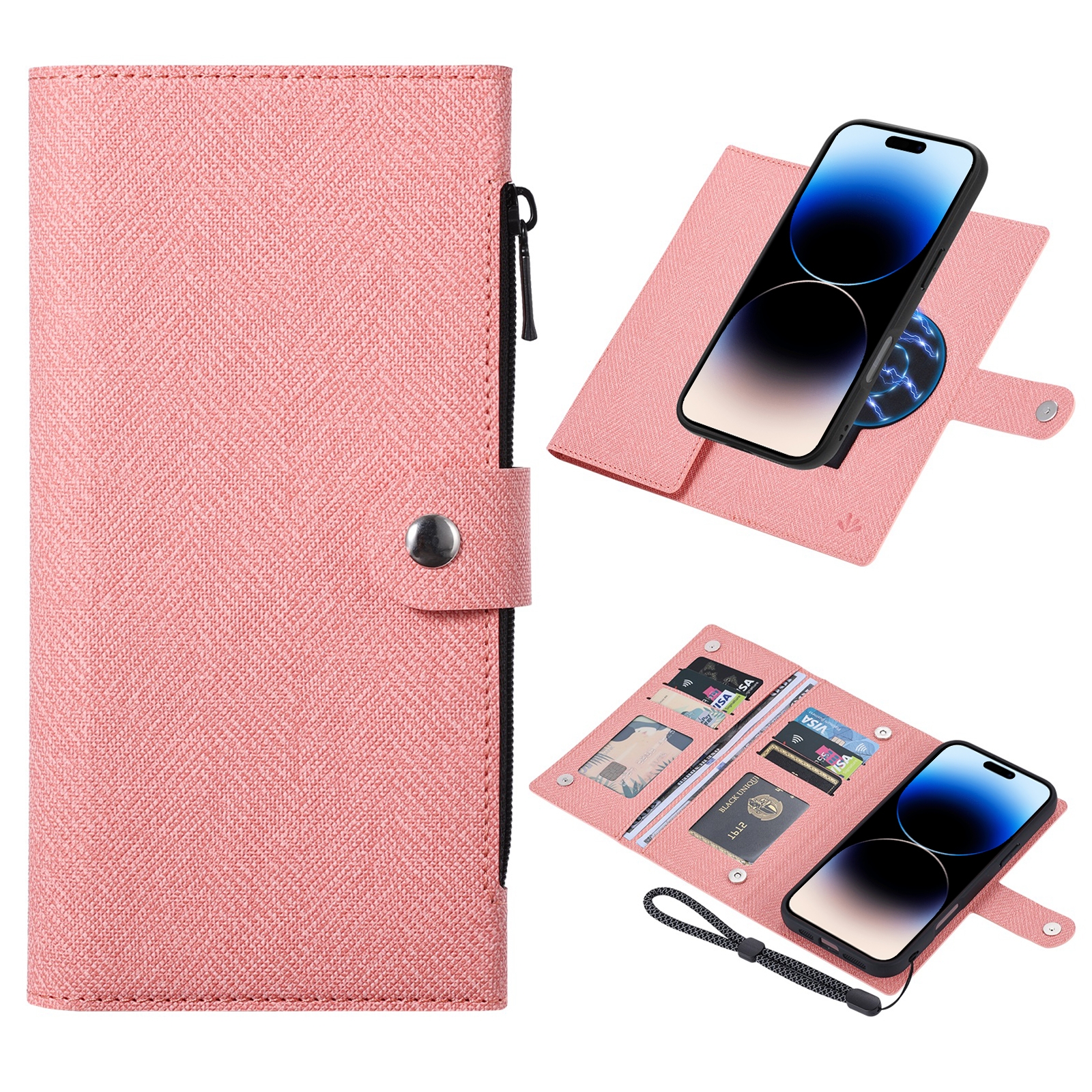 For iPhone 14 Pro ViLi GBS Series MagSafe Magnetic RFID Leather Flip Phone Case(Pink) For iPhone 14 Pro ViLi GBS Series MagSafe Magnetic RFID Leather Flip Phone Case(Pink)