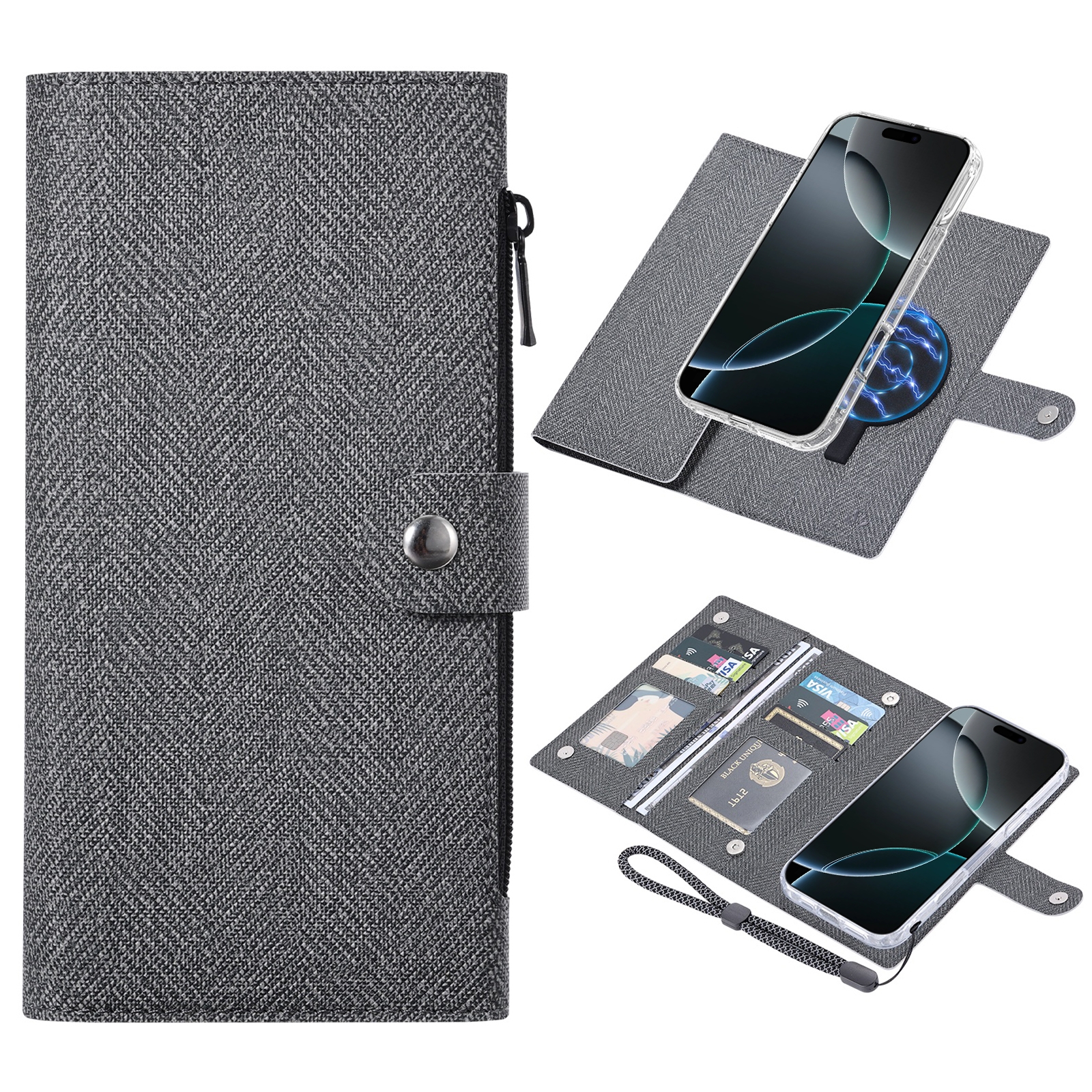 For iPhone 16 Pro ViLi GBS-C Series MagSafe Magnetic RFID Leather Flip Phone Case(Black) For iPhone 16 Pro ViLi GBS-C Series MagSafe Magnetic RFID Leather Flip Phone Case(Black)