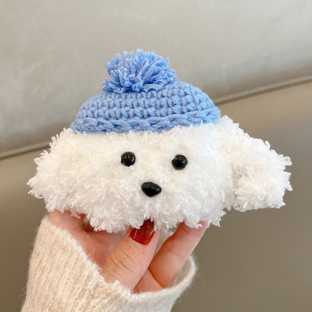 For AirPods Pro 2 Cute Plush Puppy Bluetooth Earphone Protective Case(Blue White) For AirPods Pro 2 Cute Plush Puppy Bluetooth Earphone Protective Case(Blue White)