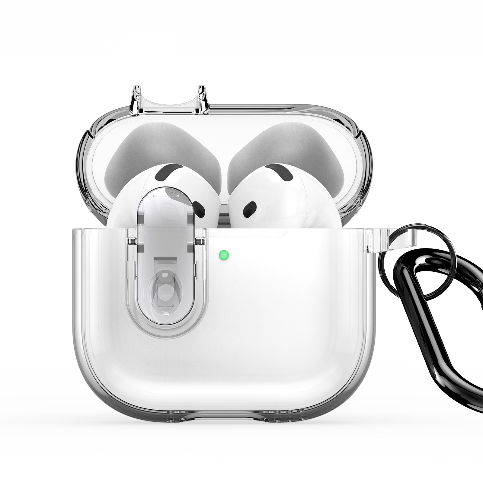 For AirPods 4 DUX DUCIS PECL Series Split Transparent Earphone Case with Hook(Transparent) For AirPods 4 DUX DUCIS PECL Series Split Transparent Earphone Case with Hook(Transparent)