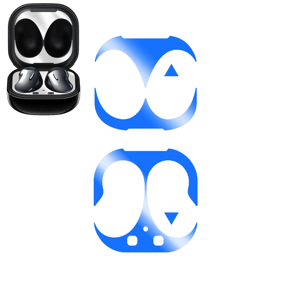 For Samsung Galaxy Buds Live Wireless Earphone Protective Case Protective Sticker(Blue) For Samsung Galaxy Buds Live Wireless Earphone Protective Case Protective Sticker(Blue)