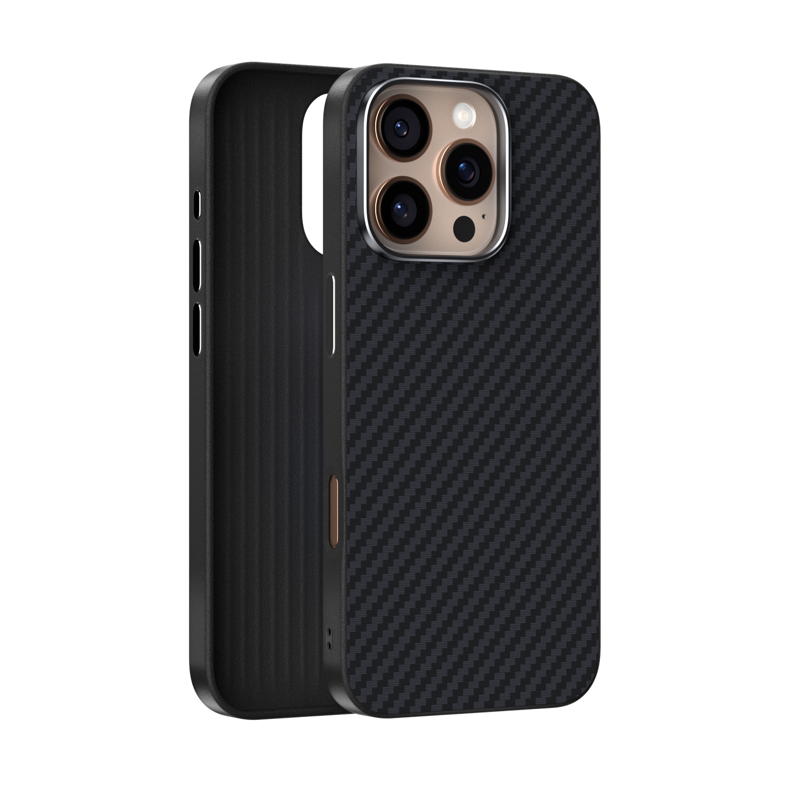 For iPhone 16 Pro ABEEL C Carbon Fiber Series 6D Micro Relief MagSafe Phone Case(Black) For iPhone 16 Pro ABEEL C Carbon Fiber Series 6D Micro Relief MagSafe Phone Case(Black)