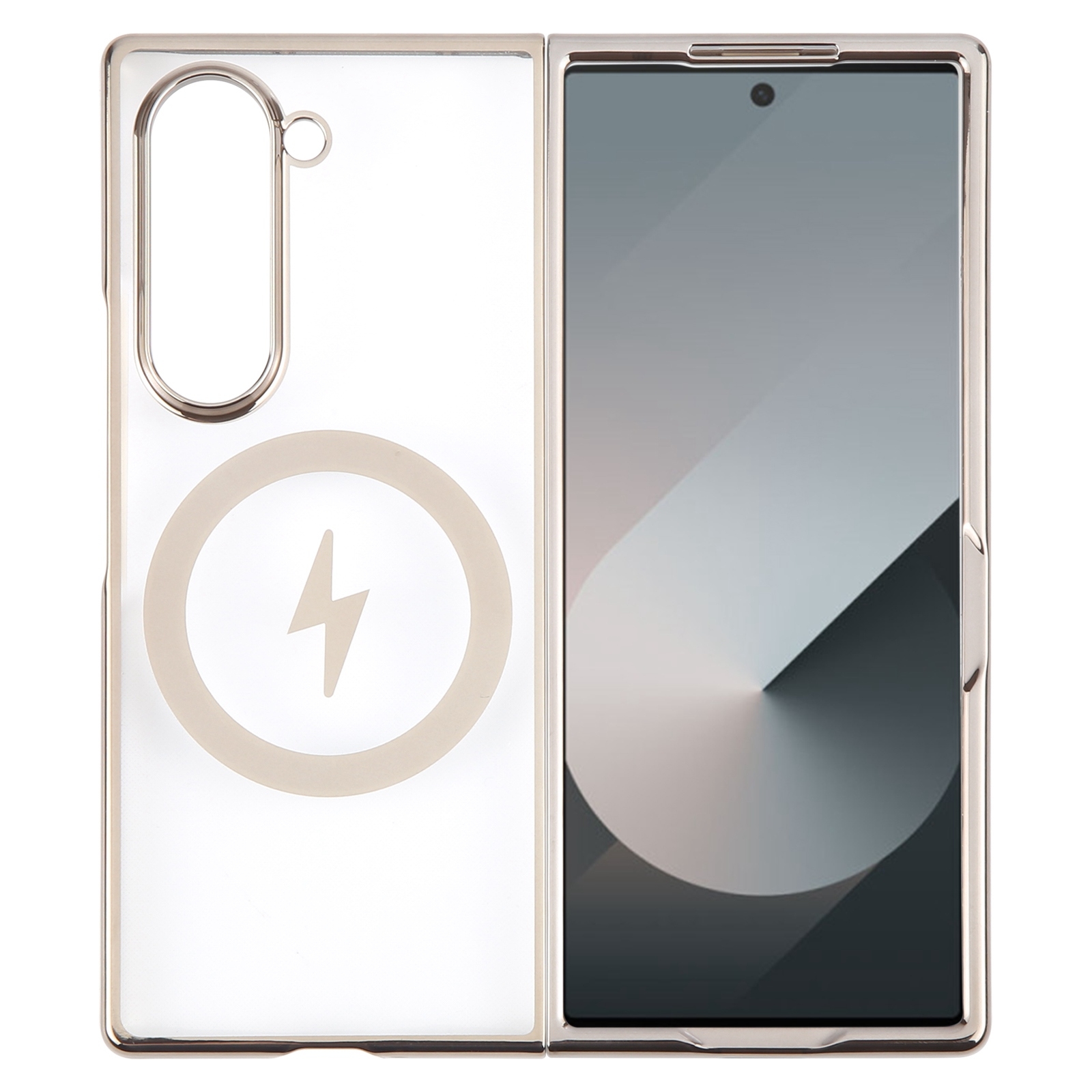 For Samsung Galaxy Z Fold5 6D Glossy Electroplated PC MagSafe Phone Case(Titanium Gray) For Samsung Galaxy Z Fold5 6D Glossy Electroplated PC MagSafe Phone Case(Titanium Gray)