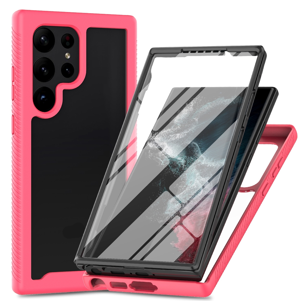 For Samsung Galaxy S24 Ultra 5G Starry Sky Solid Color Series PC + TPU Phone Case with PET Film(Pink) For Samsung Galaxy S24 Ultra 5G Starry Sky Solid Color Series PC + TPU Phone Case with PET Film(Pink)