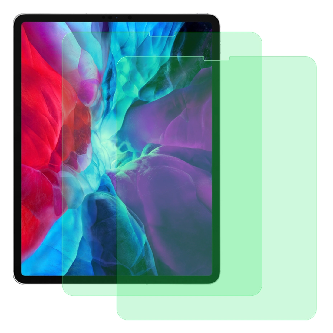 For iPad Pro 12.9 inch (2020) 2 PCS 9H 2.5D Eye Protection Green Light Explosion-proof Tempered Glass Film For iPad Pro 12.9 inch (2020) 2 PCS 9H 2.5D Eye Protection Green Light Explosion-proof Tempered Glass Film
