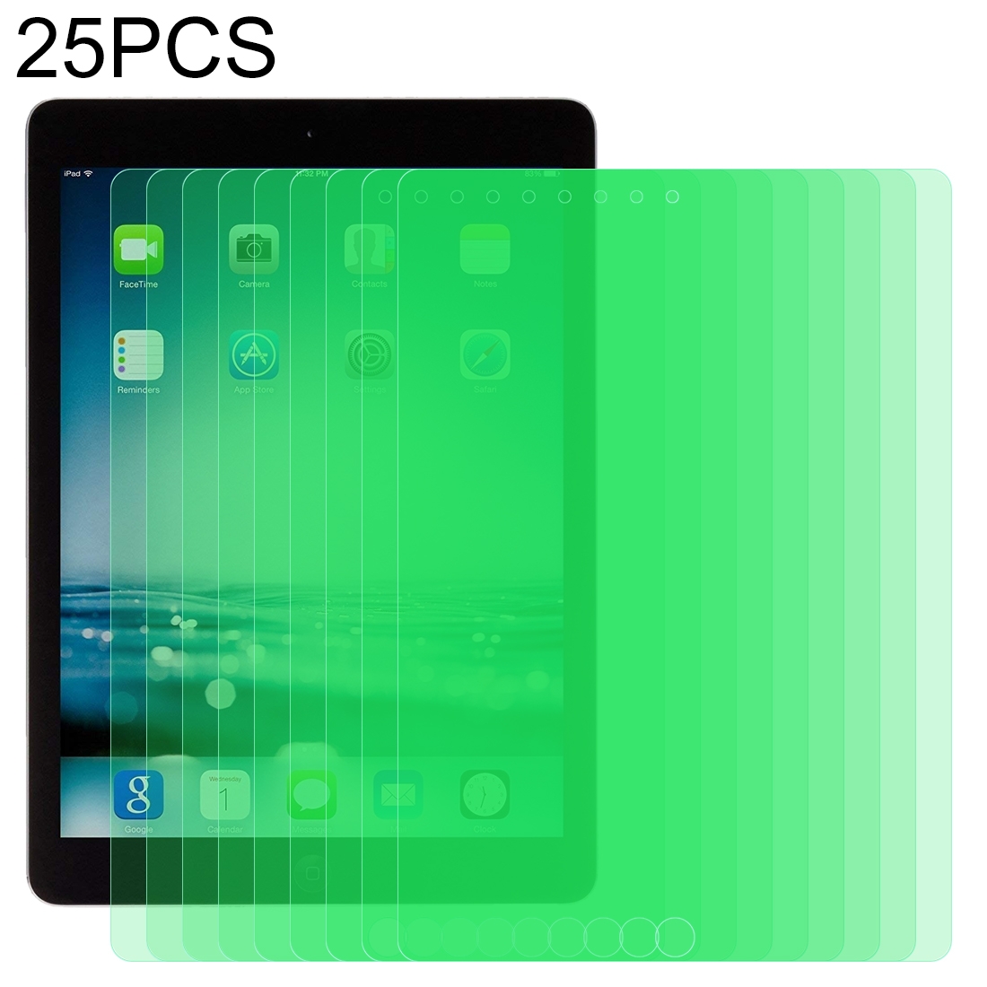 For iPad 9.7 (2018) 25 PCS 9H 2.5D Eye Protection Green Light Explosion-proof Tempered Glass Film For iPad 9.7 (2018) 25 PCS 9H 2.5D Eye Protection Green Light Explosion-proof Tempered Glass Film