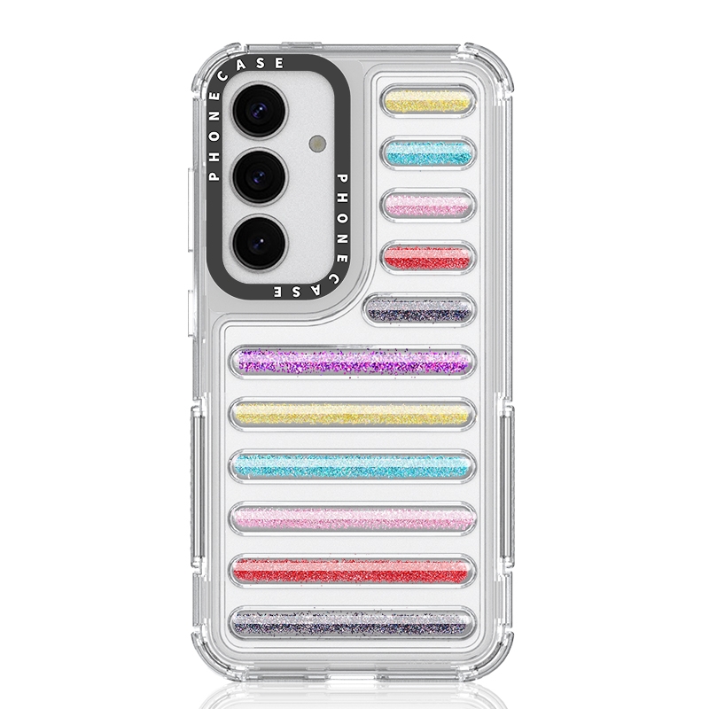 For Samsung Galaxy S25 5G Capsule Glitter TPU Hybrid PC Airbag Phone Case(Mixed Color) For Samsung Galaxy S25 5G Capsule Glitter TPU Hybrid PC Airbag Phone Case(Mixed Color)