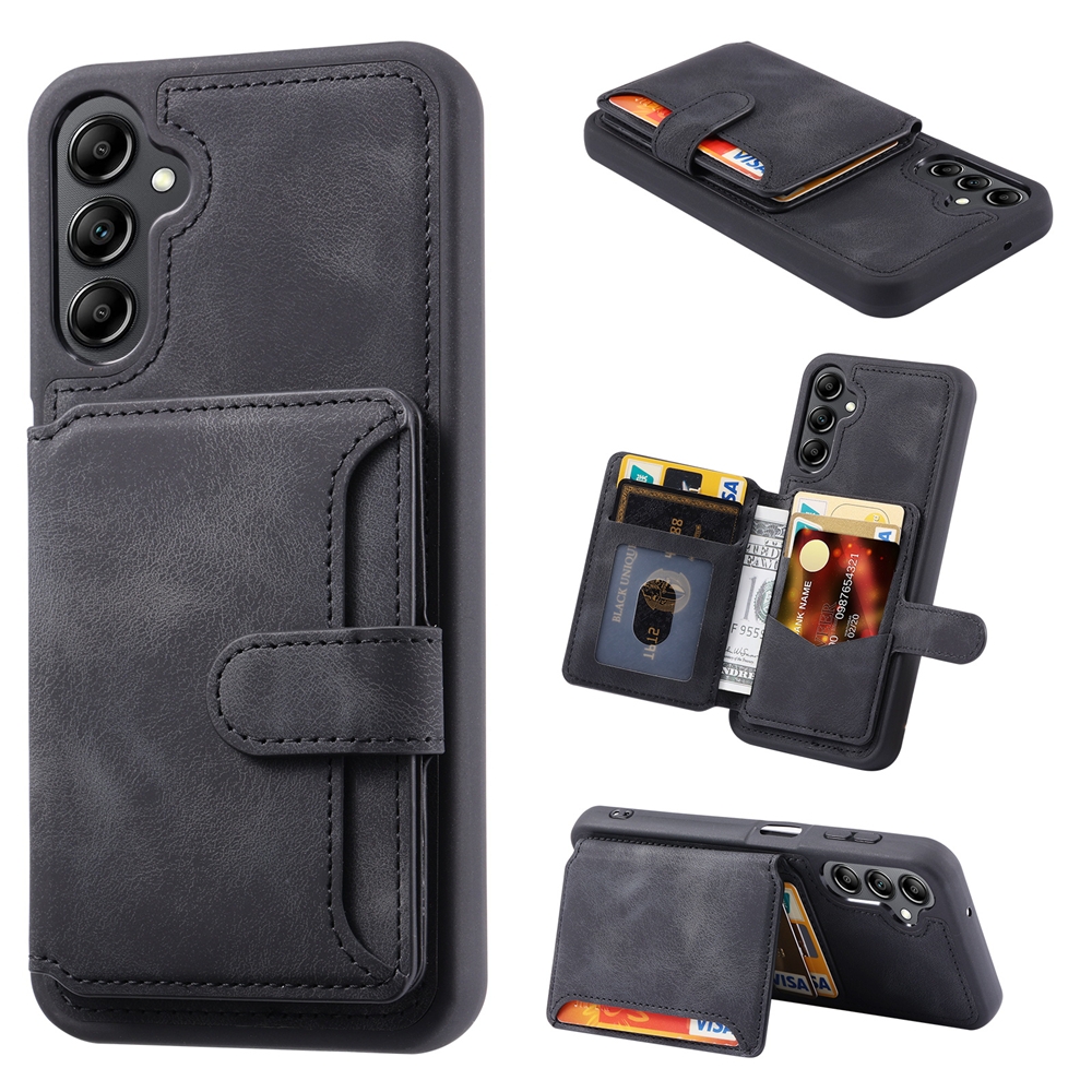 For Samsung Galaxy S25+ 5G Skin Feel Dream RFID Anti-theft PU Card Bag Phone Case(Black) For Samsung Galaxy S25+ 5G Skin Feel Dream RFID Anti-theft PU Card Bag Phone Case(Black)