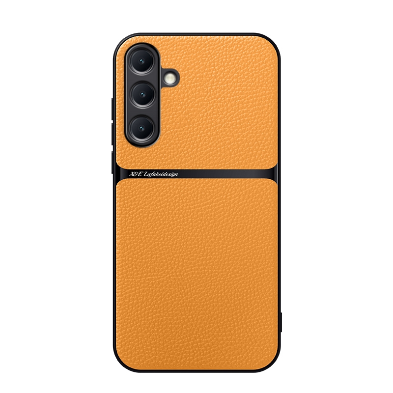 For Samsung Galaxy S25+ 5G Litchi Leather Magnetic Full Coverage Shockproof Phone Case(Yellow) For Samsung Galaxy S25+ 5G Litchi Leather Magnetic Full Coverage Shockproof Phone Case(Yellow)