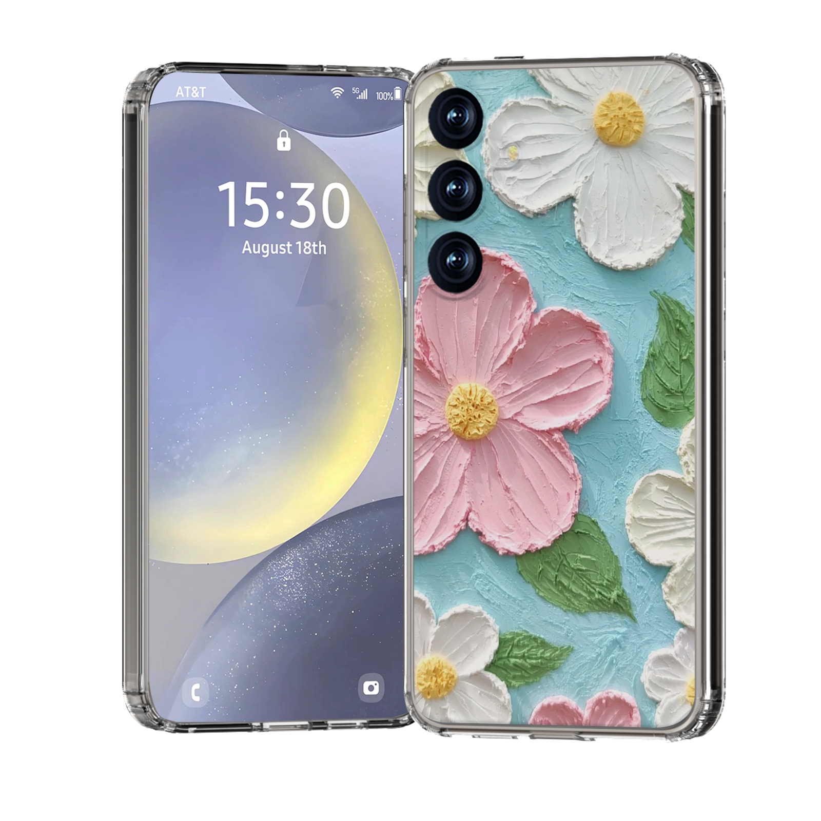 For Samsung Galaxy S25 5G IMD Double Piece Simple Fresh Shockproof Phone Case(Colorful Flowers) For Samsung Galaxy S25 5G IMD Double Piece Simple Fresh Shockproof Phone Case(Colorful Flowers)